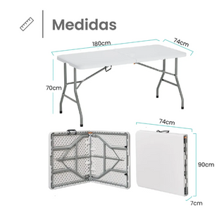 Mesa Plegable 180cm